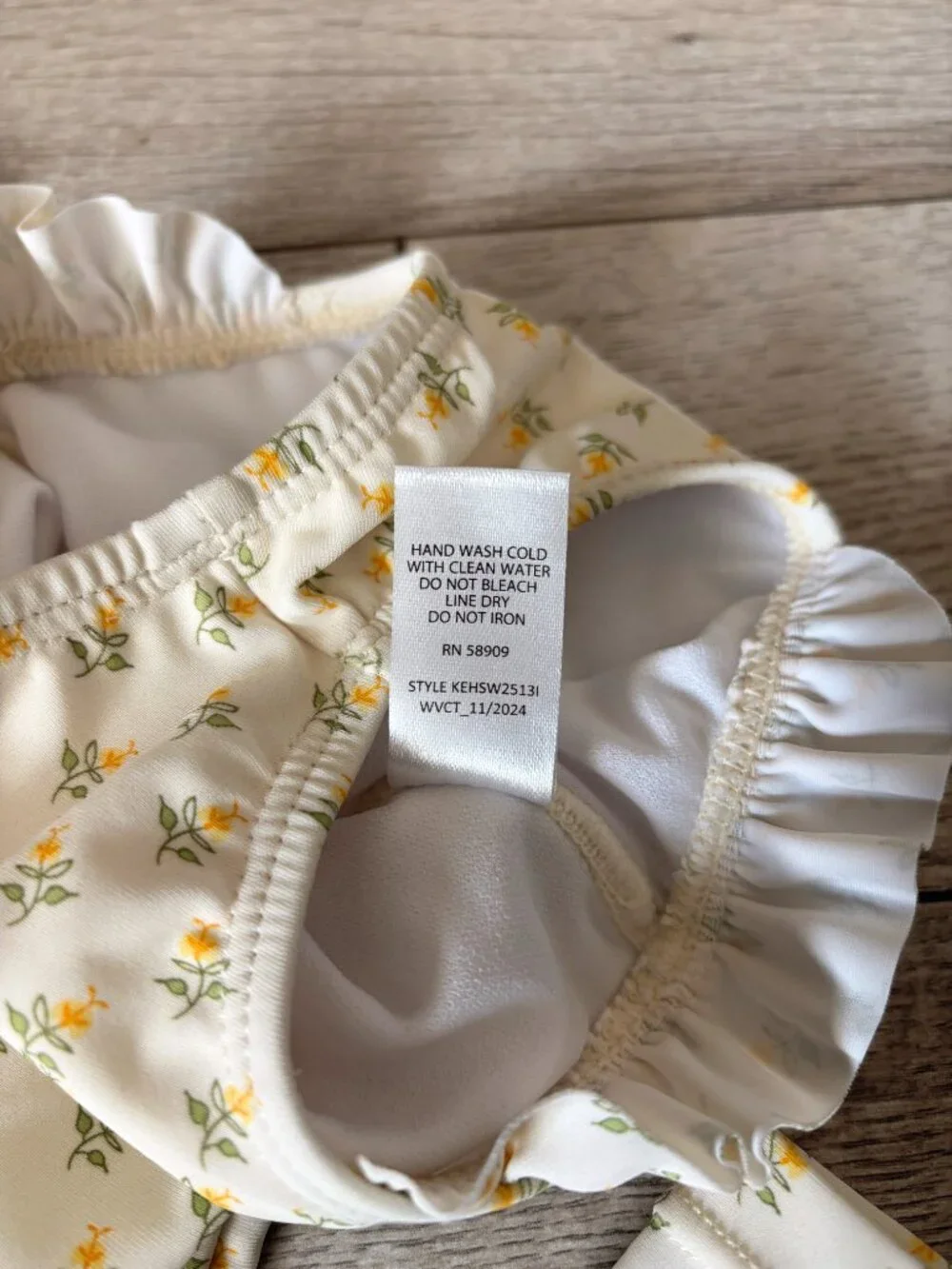 Edgehill Collection x Kristin Ellen Hockman Yellow Floral One Piece Swimsuit 3M